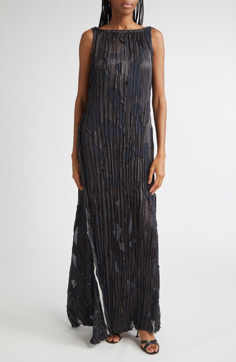 Jason Wu Collection Abstract Stripe Jacquard Gown, Main, color, Ink