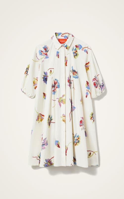 La Doublej Sunburst Dress Infiorata White In White