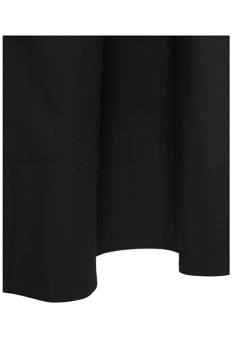Flared Cotton Midi Skirt, Alternate, color, BLACK
