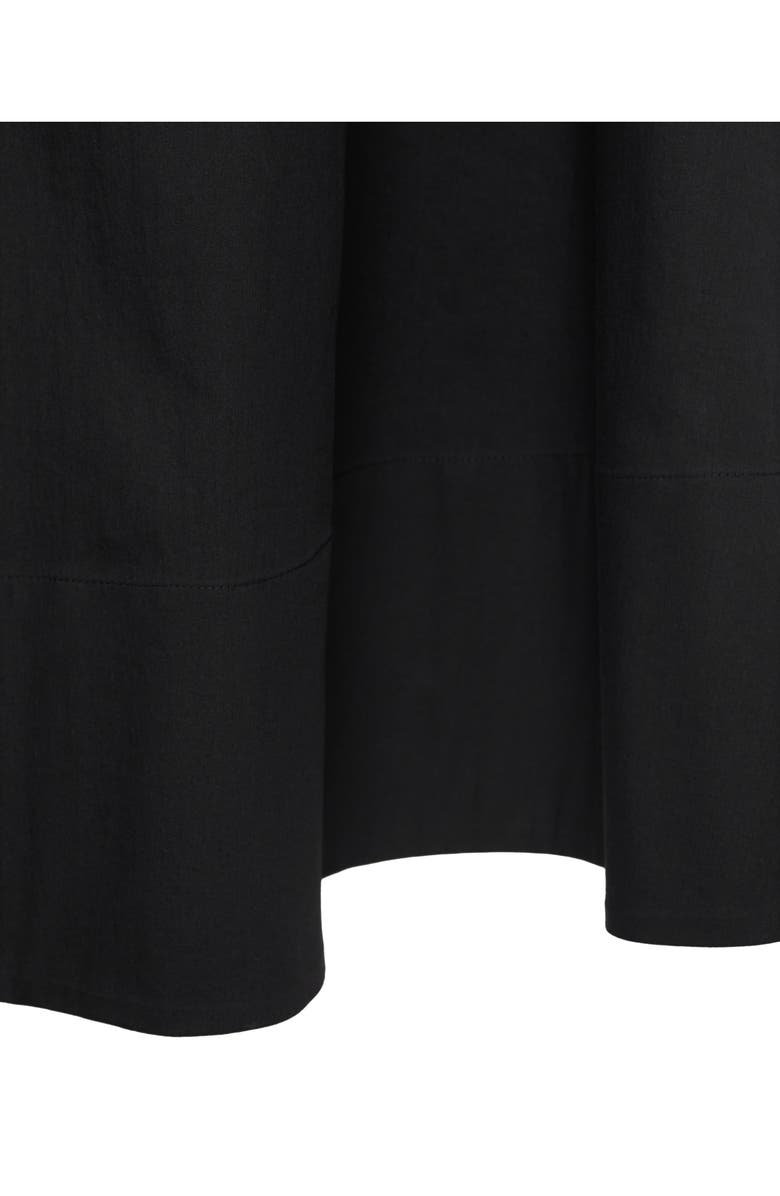 MANGO Flared Cotton Midi Skirt, Alternate, color, Black