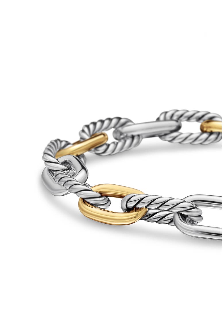 Madison® Sterling Silver & 18K Yellow Gold Chain Bracelet, 8.5mm, Alternate, color, STERLING SILVER YELLOW GOLD