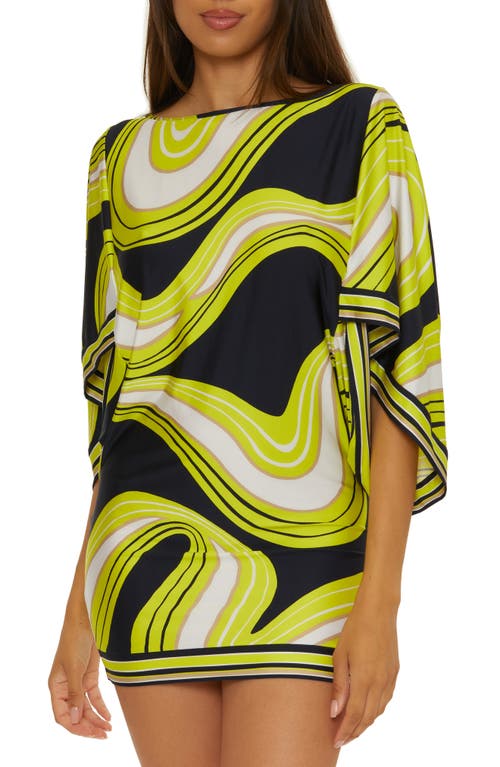 Trina Turk Serena Stretch Cover-up Tunic In Green Multi