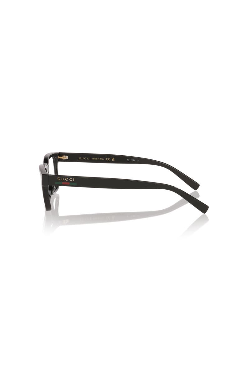 56mm Rectangle optical glasses, Alternate, color, Black