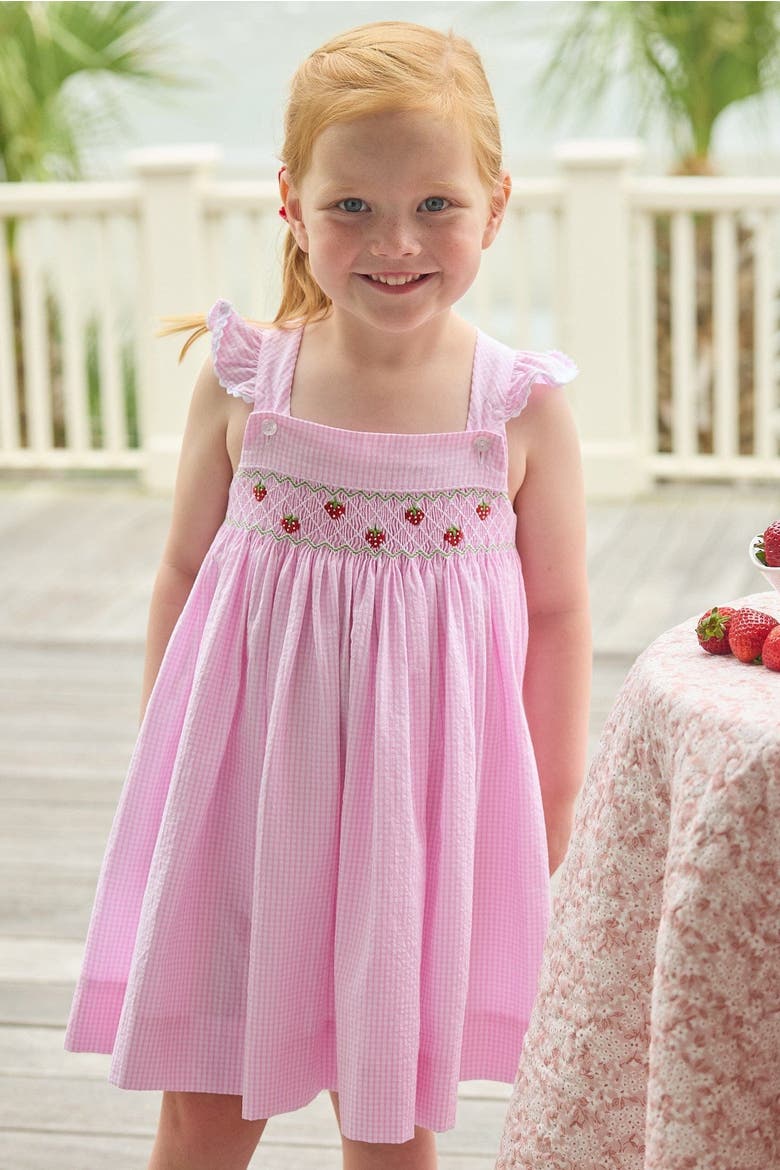 Kids' Smocked Lizzy D Dress, Alternate, color, Strawberries