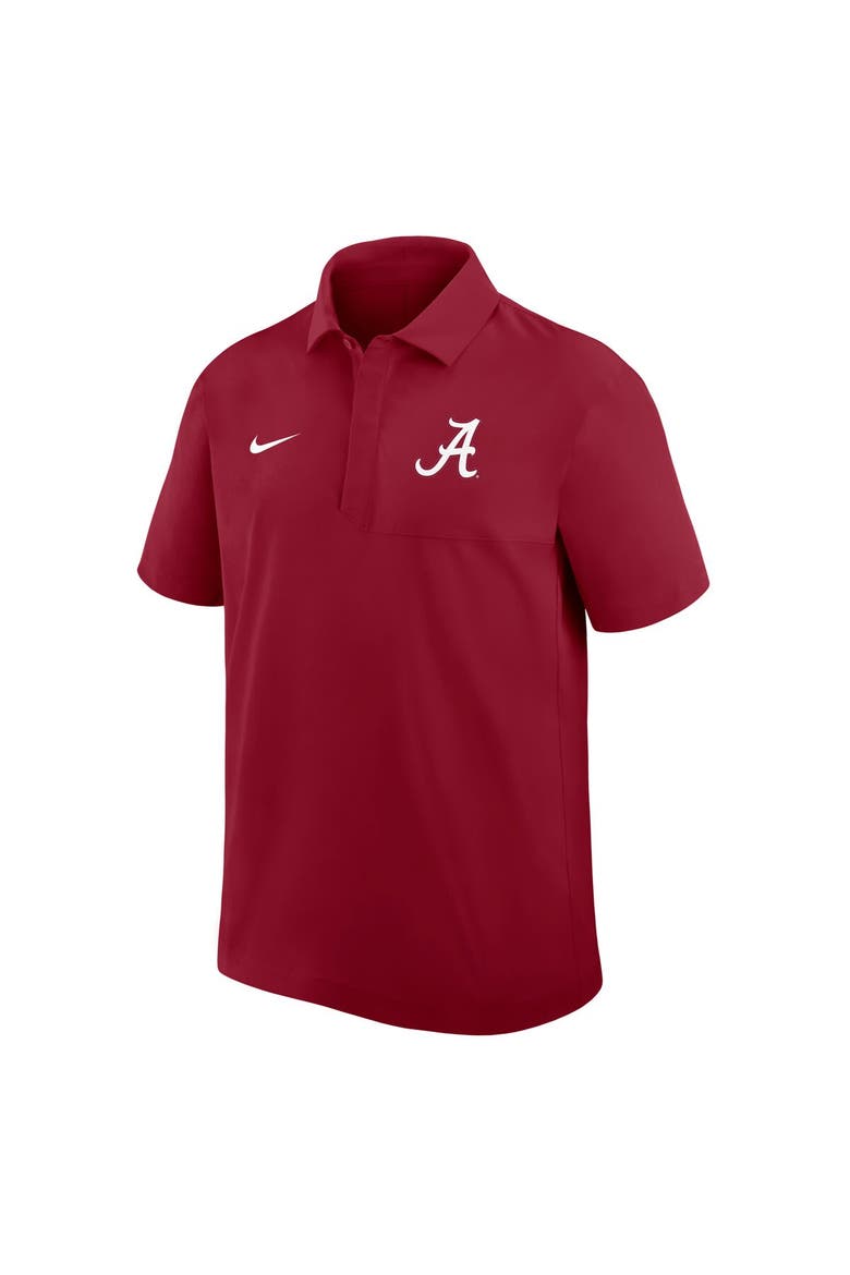 Men's Nike Crimson Alabama Crimson Tide 2025 Coaches Sideline Polo, Alternate, color, Crimson