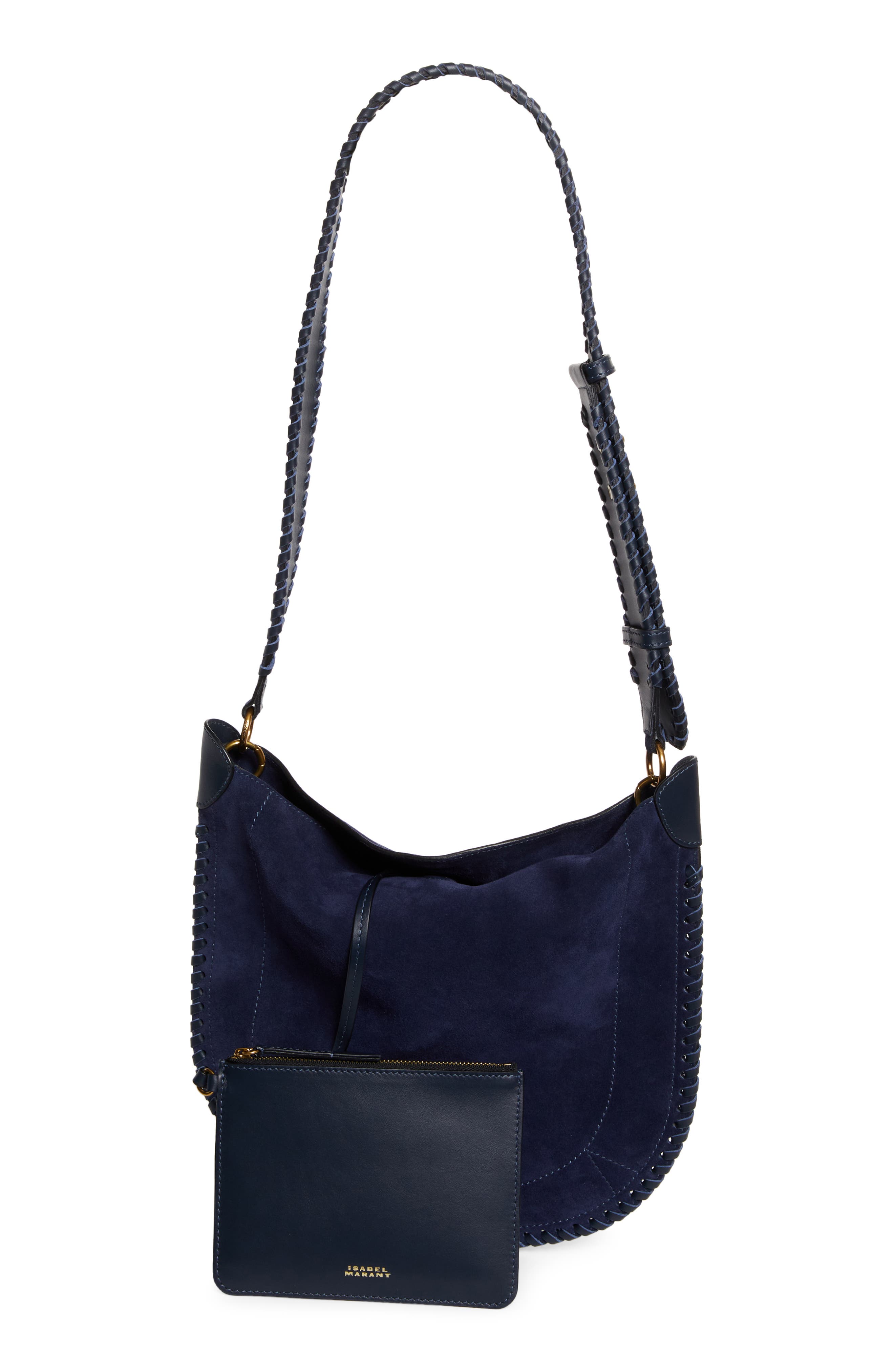 Isabel Marant Oskan XO Capsule Suede Shoulder Bag, Alternate, color, 