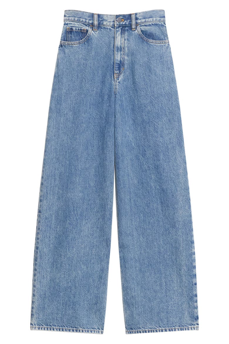 Relaxed Fit High Waist Wide Leg Jeans, Alternate, color, ICE BLUE