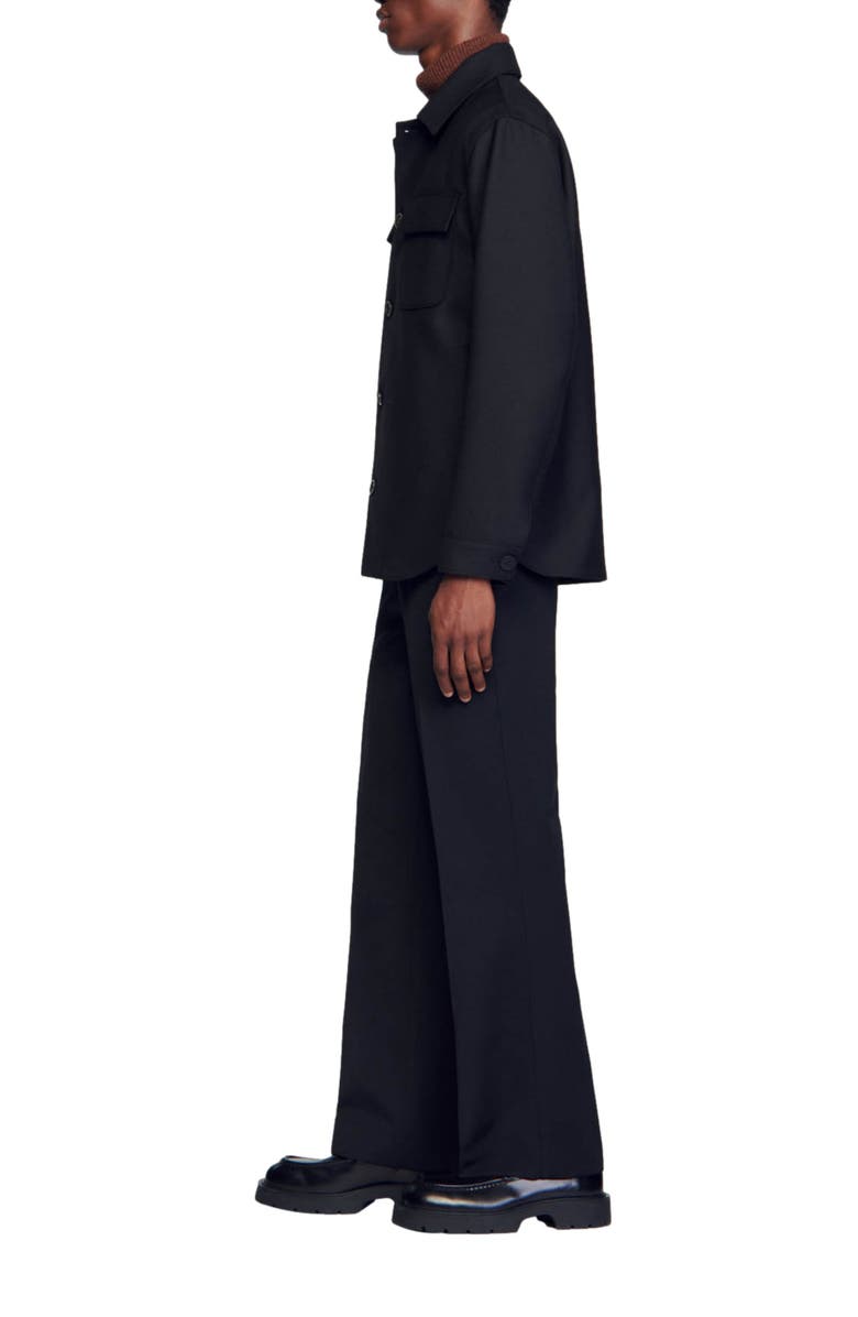 SANDRO Buttoned oversized shirt, Alternate, color,