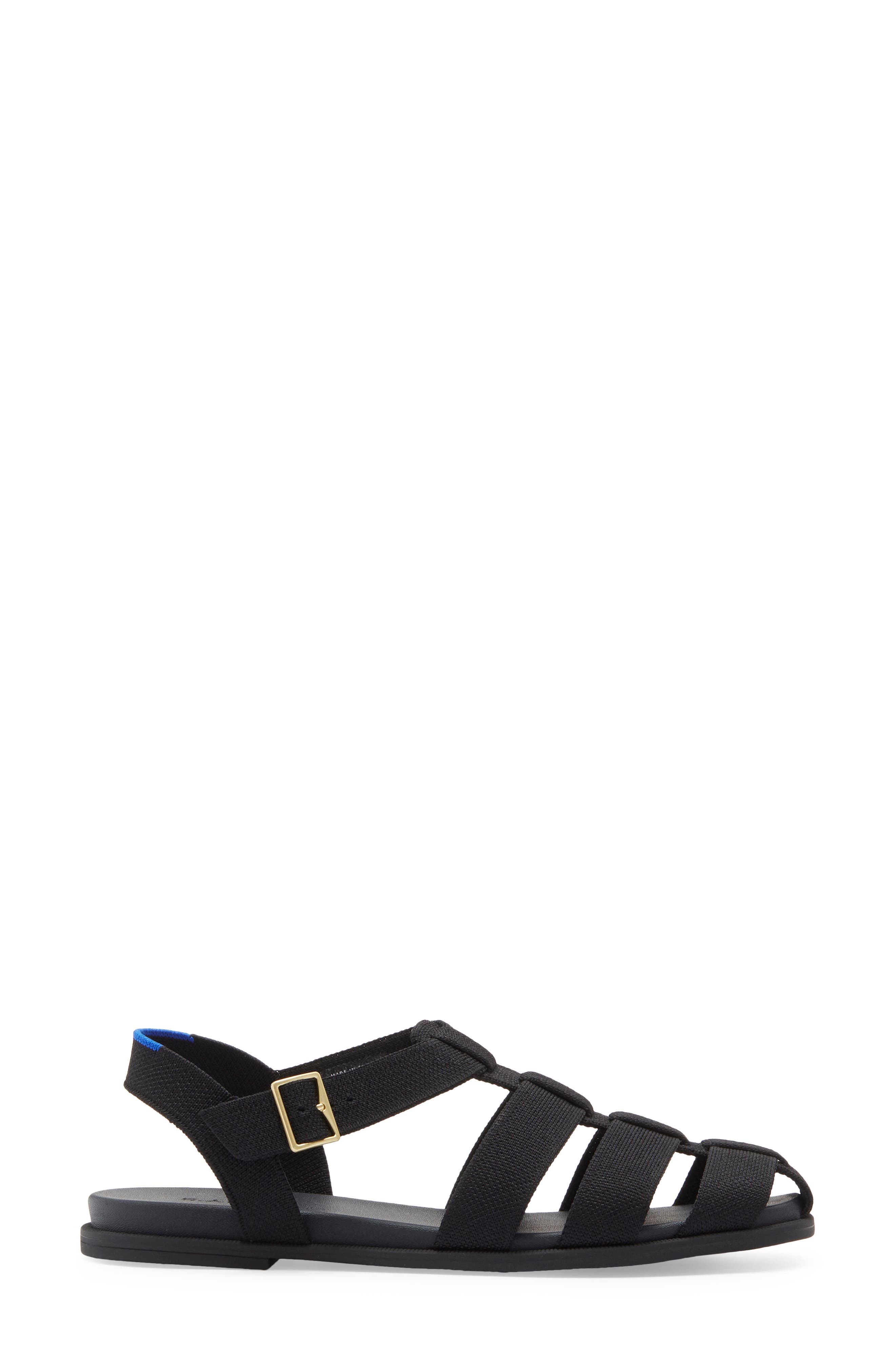 Rothy's The Fisherman Sandal, Alternate, color, Black