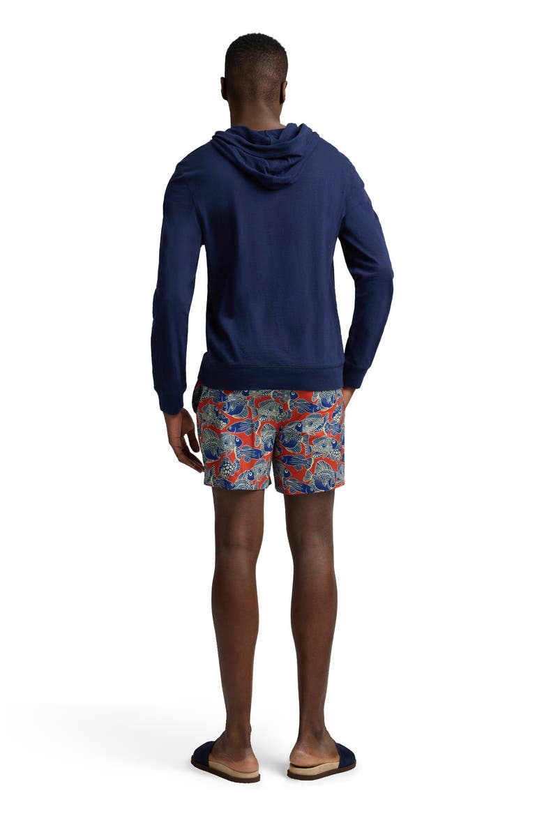 Slub Pullover Hoodie, Alternate, color, Navy