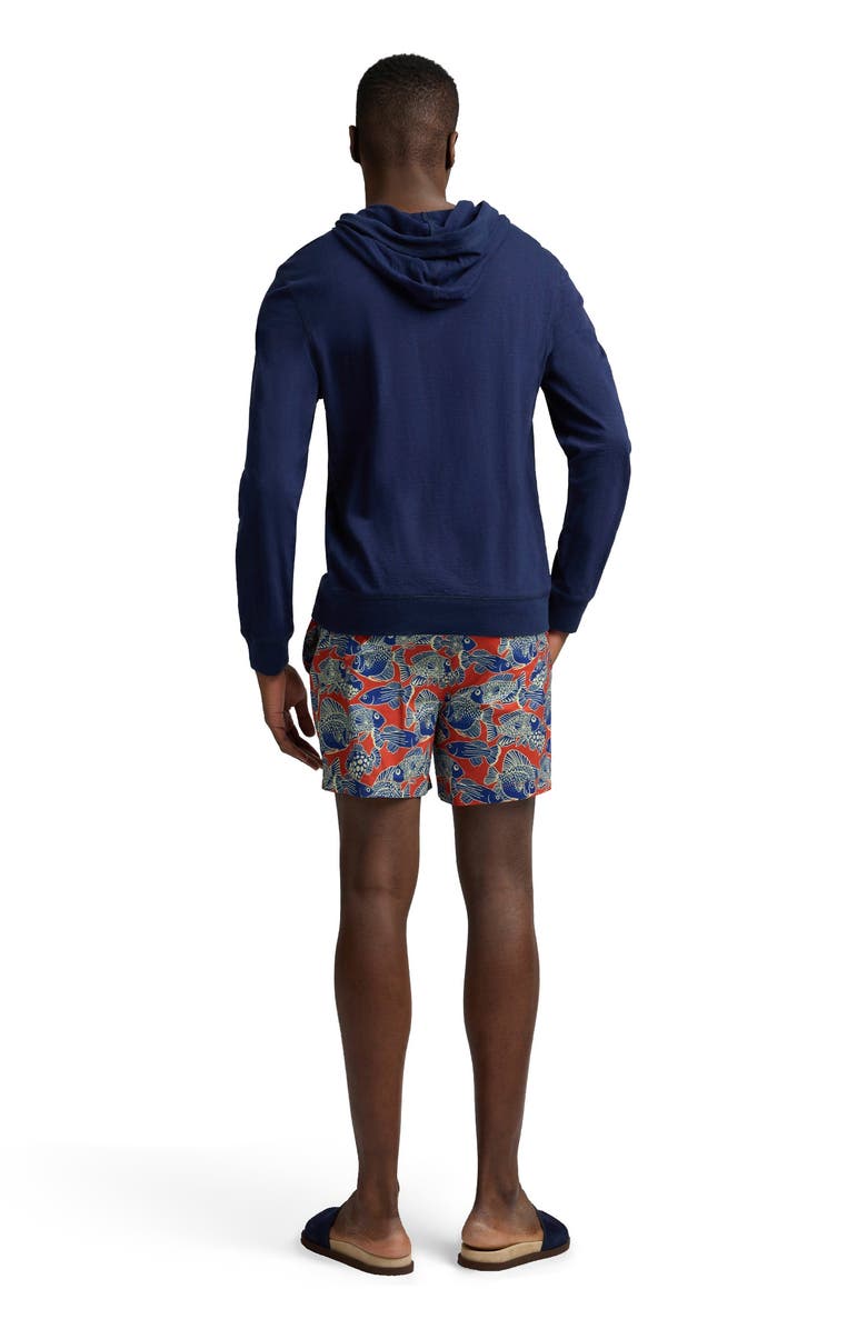 Onia Slub Pullover Hoodie, Alternate, color, Navy