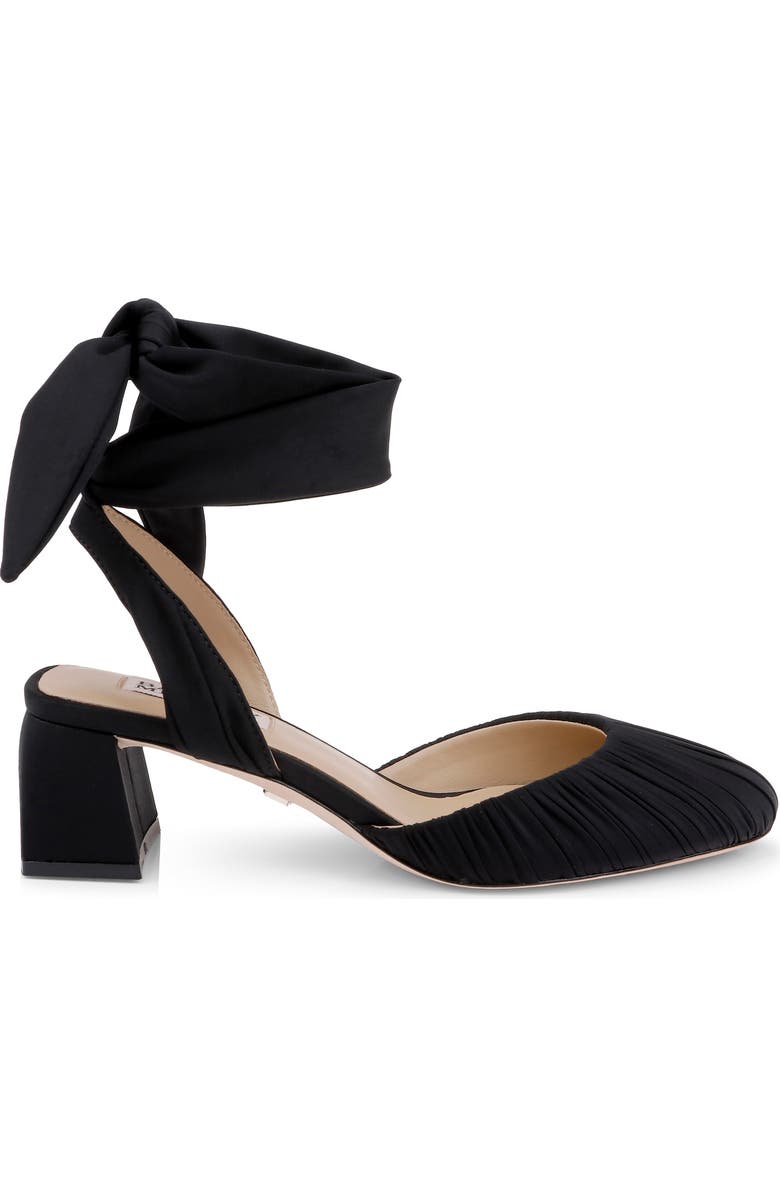 BADGLEY MISCHKA Ofelia Ankle Tie Pump, Alternate, color, Black Fabric