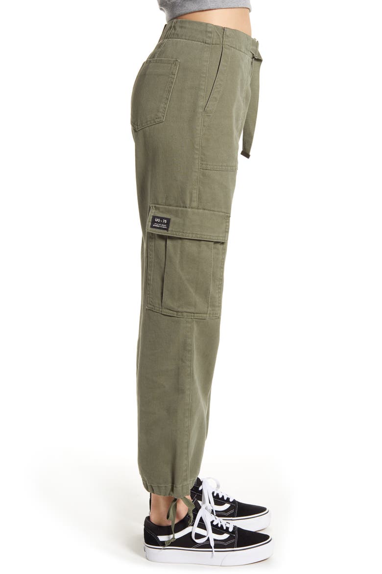 Belted Cargo Trousers, Alternate, color, ARMY