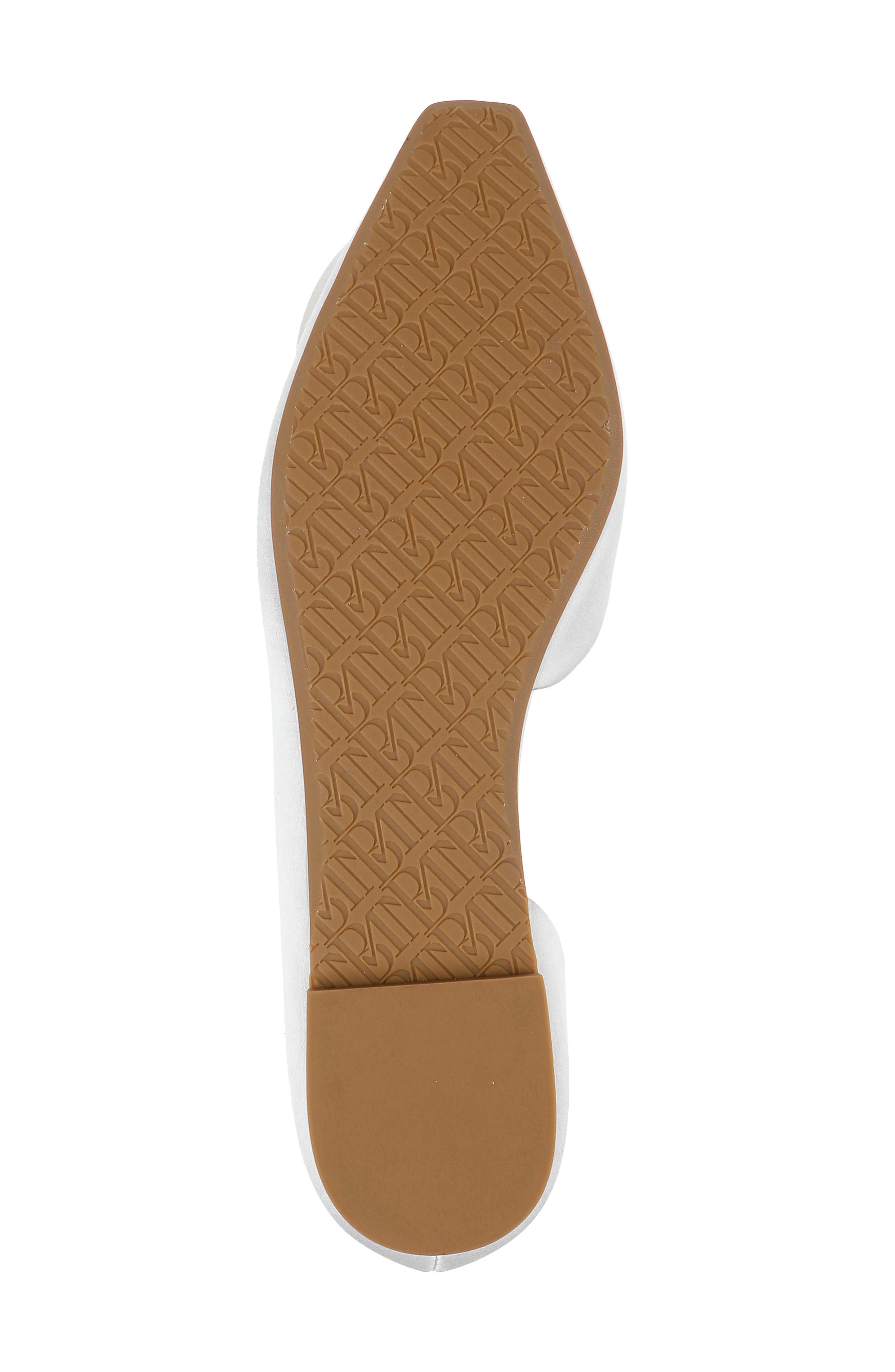 Badgley Mischka Collection Jana Half d'Orsay Flat, Alternate, color, White Satin