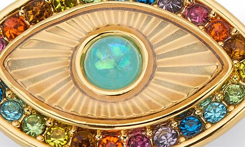 Kurt Geiger London Rainbow Eye Stud Earrings In Metallic