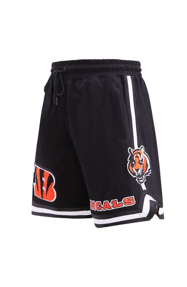 PRO STANDARD Men's Pro Standard Black Cincinnati Bengals Classic Chenille Shorts, Alternate, color, 