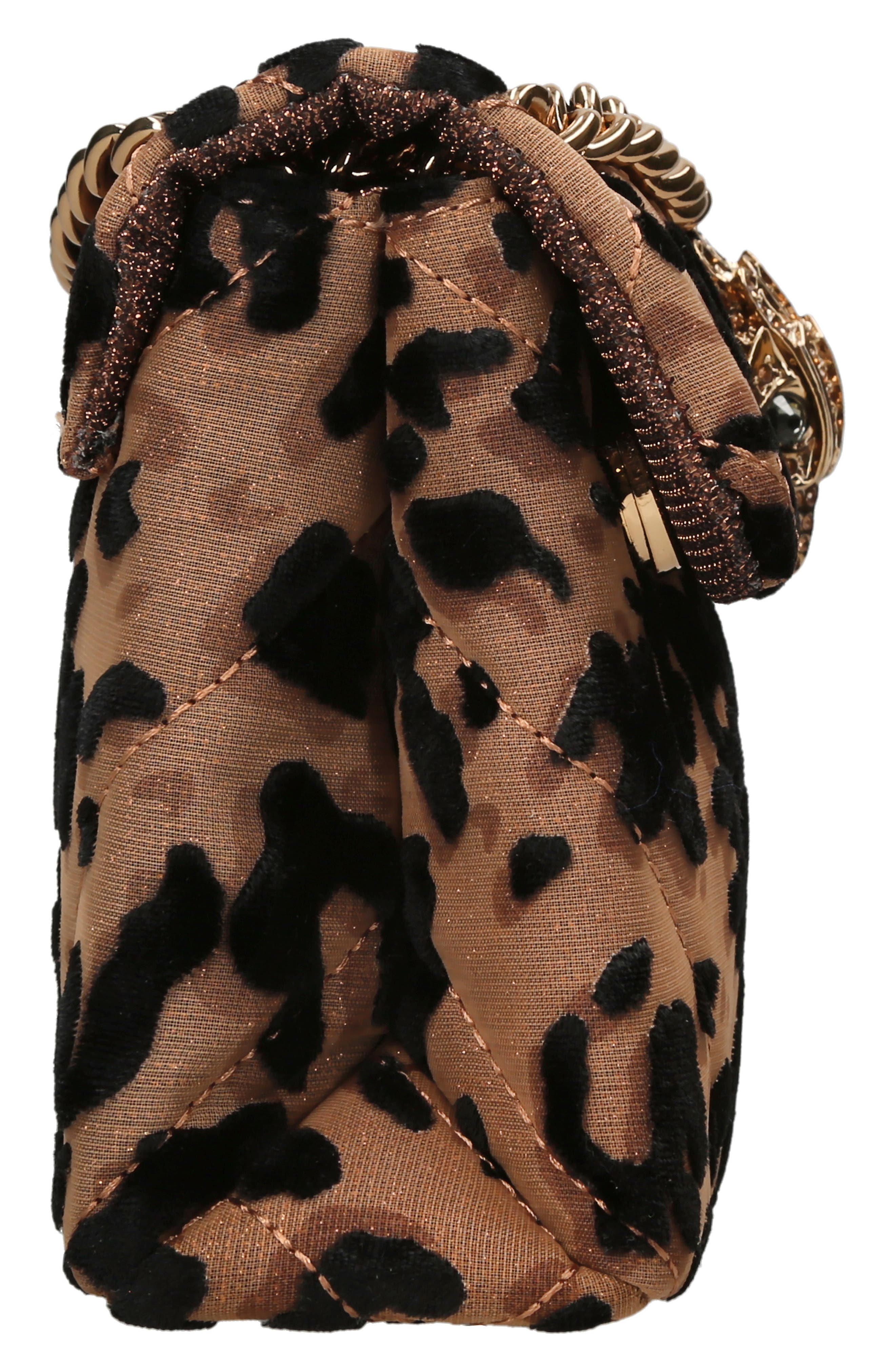 Kurt Geiger London Mini Kensington Leopard Print Convertible Crossbody Bag, Alternate, color, 