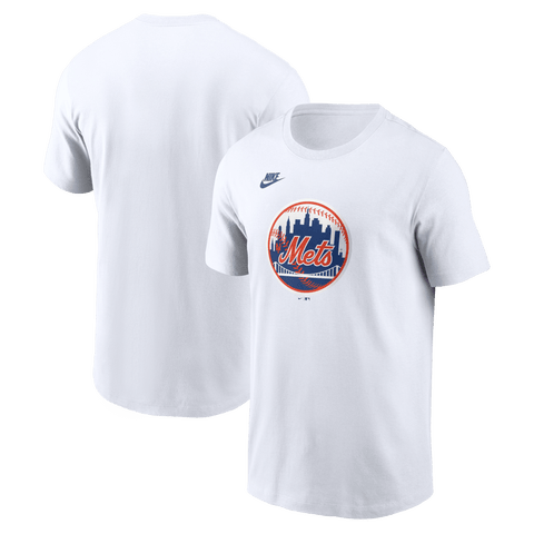 Men's Nike White New York Mets Cooperstown Collection Logo T-Shirt