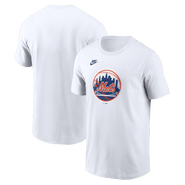 Nike Men's Nike White New York Mets Cooperstown Collection Logo T-Shirt