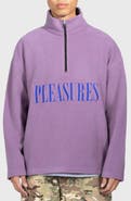PLEASURES Onyx Oversize Half Zip Fleece Pullover