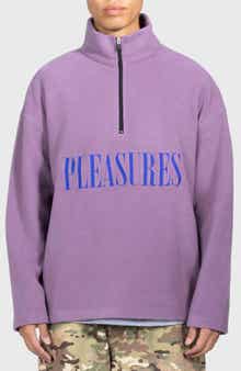 PLEASURES Onyx Oversize Half Zip Fleece Pullover