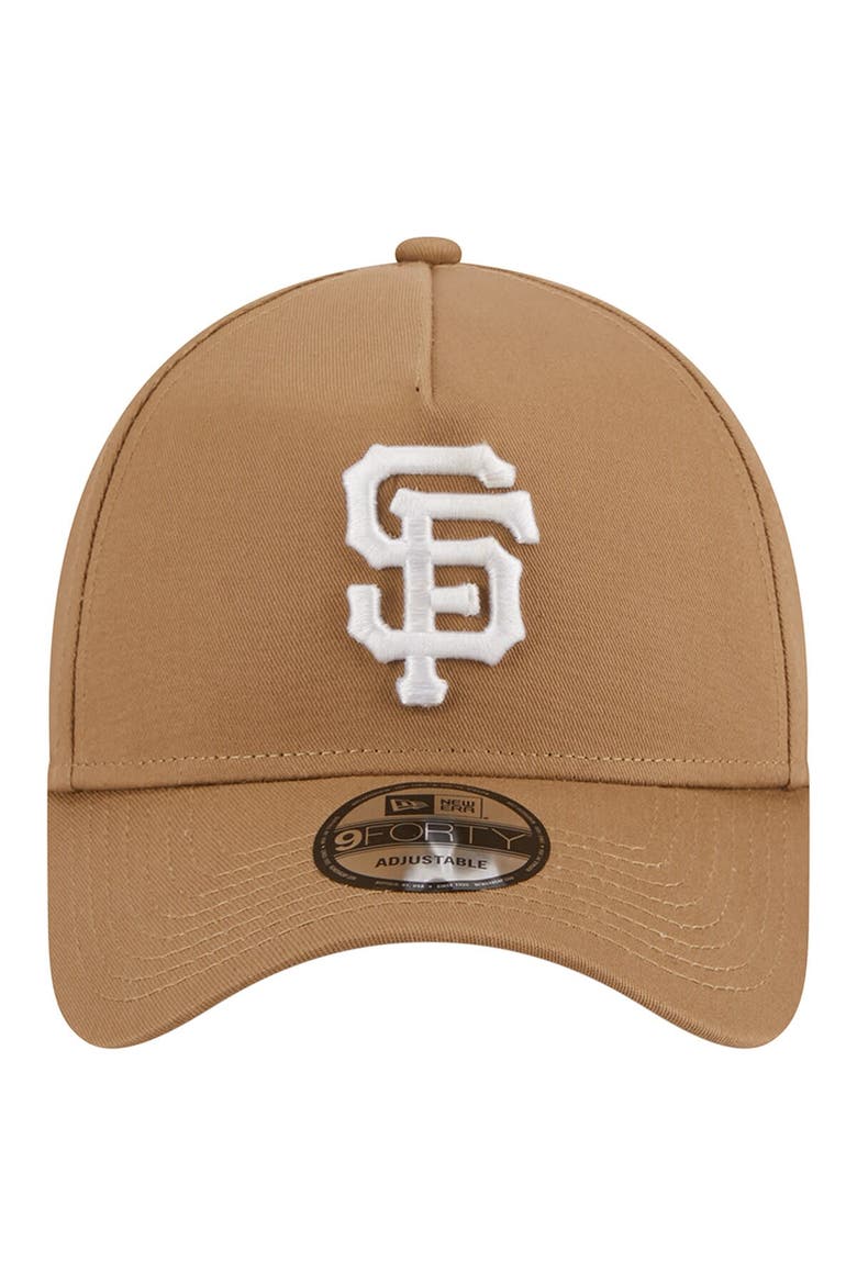 Men's New Era Khaki San Francisco Giants A-Frame 9FORTY Adjustable Hat, Alternate, color, Khaki