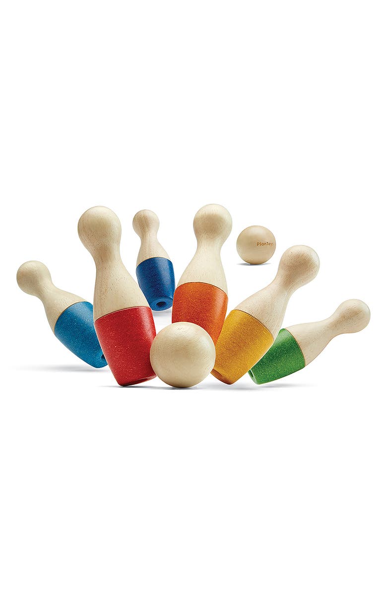 PlanToys<sup>®</sup> Bowling Wooden Playset, Main, color, Assorted