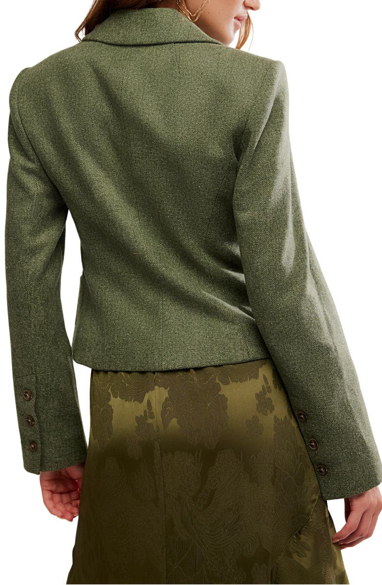 Free People Whip Smart Blazer, Alternate, color, Forest Green