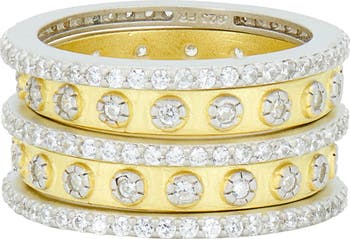Freida Rothman Stackable Rings FREIDA ROTHMAN Set of 5 Cubic Zirconia Stacking Rings | Nordstrom