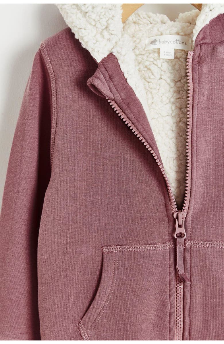 Babycottons Tree Fleece & Teddy Fleece Hoodie, Alternate, color, 