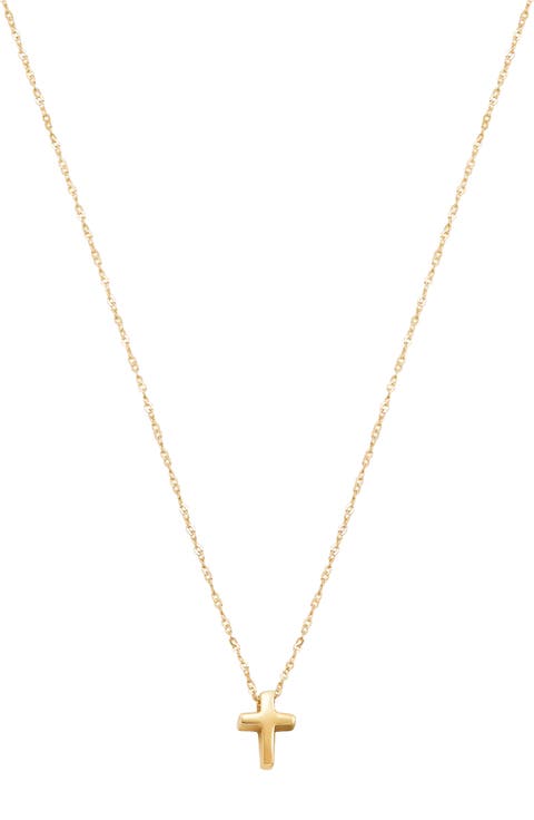 Polished Cross Pendant Necklace