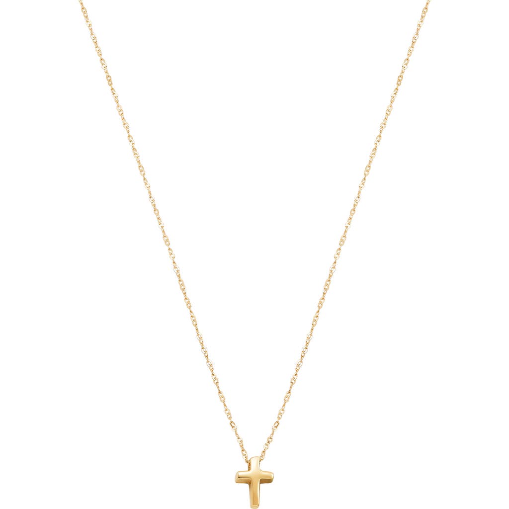 Frankie & Zoe Polished Cross Pendant Necklace In Gold