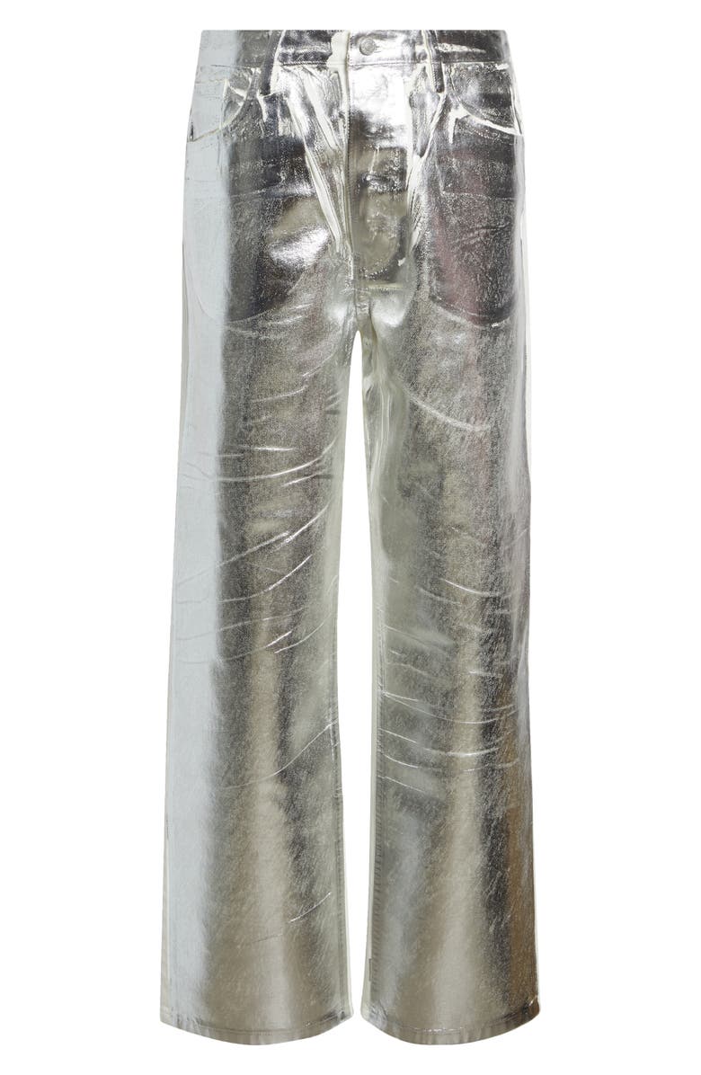 Dries Van Noten Pine Coated Metallic Jeans, Alternate, color, Off White