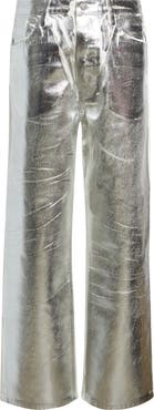 Dries Van Noten Pine Coated Metallic Jeans