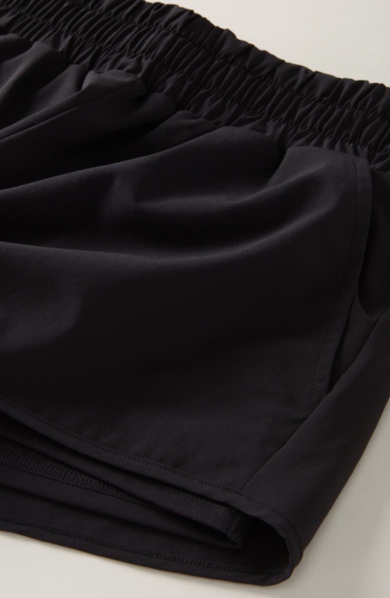 Zella Girl Kids' Out Pace Shorts, Alternate, color, Black