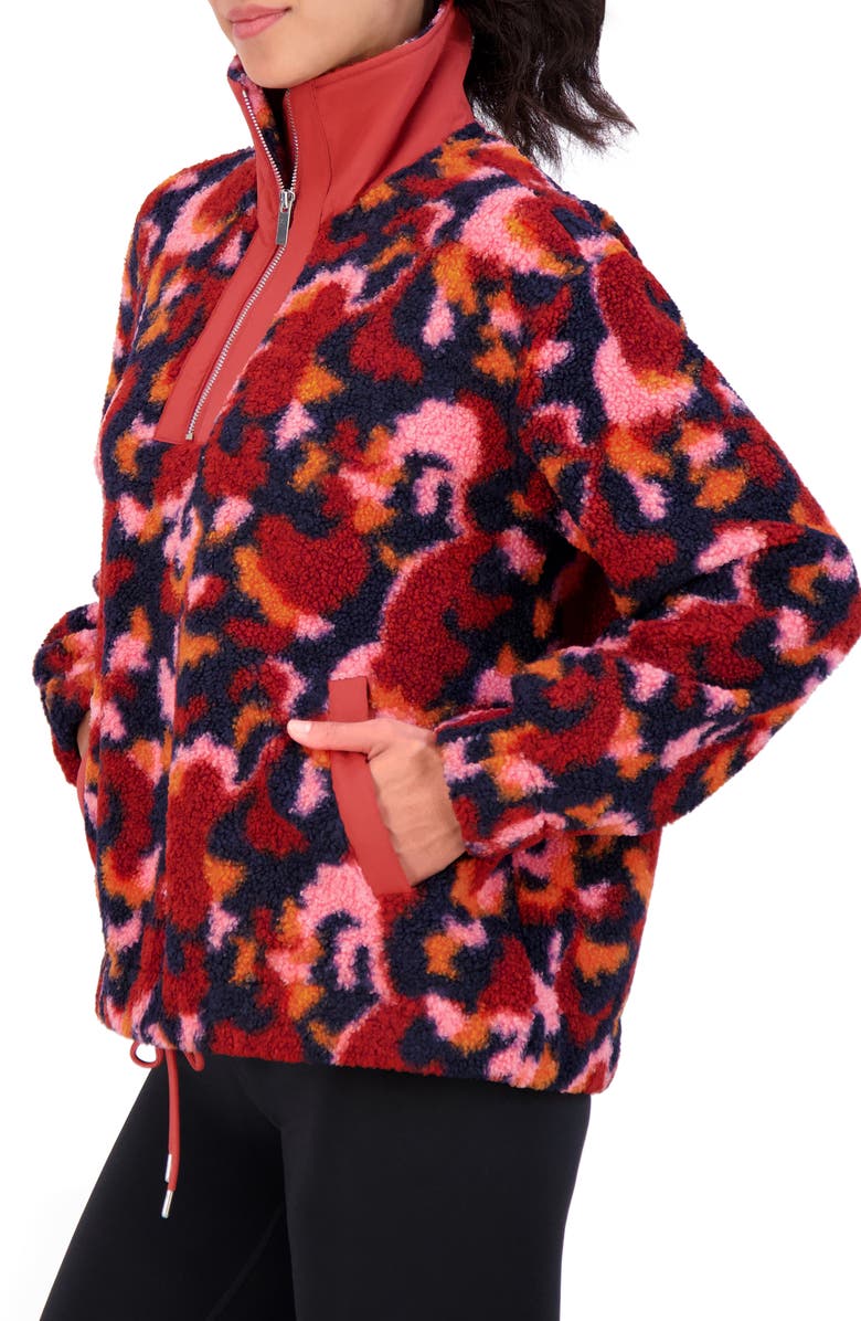 SAGE COLLECTIVE Faux Shearling Pullover, Alternate, color, Retro Swirl