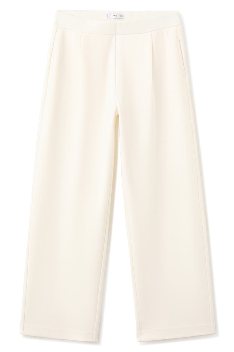 Pleated Straight Leg Cotton Blend Pants, Alternate, color, ECRU