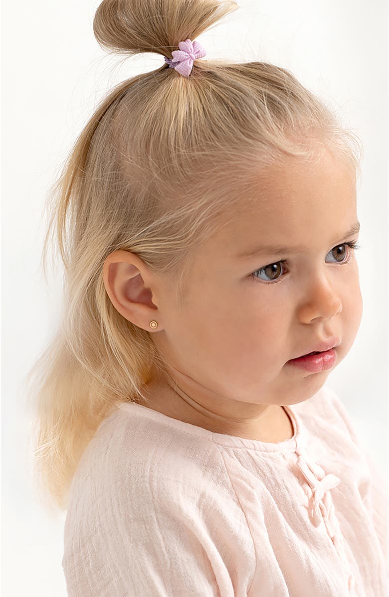 In Season Jewelry 14k Pink Donut Earrings, Alternate, color, Pink