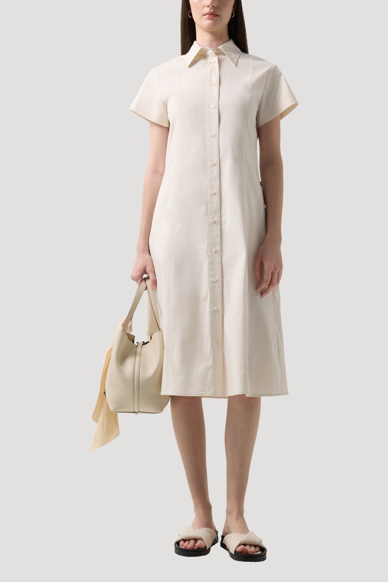 Poplin Blouse Dress Alison, Alternate, color, Cream