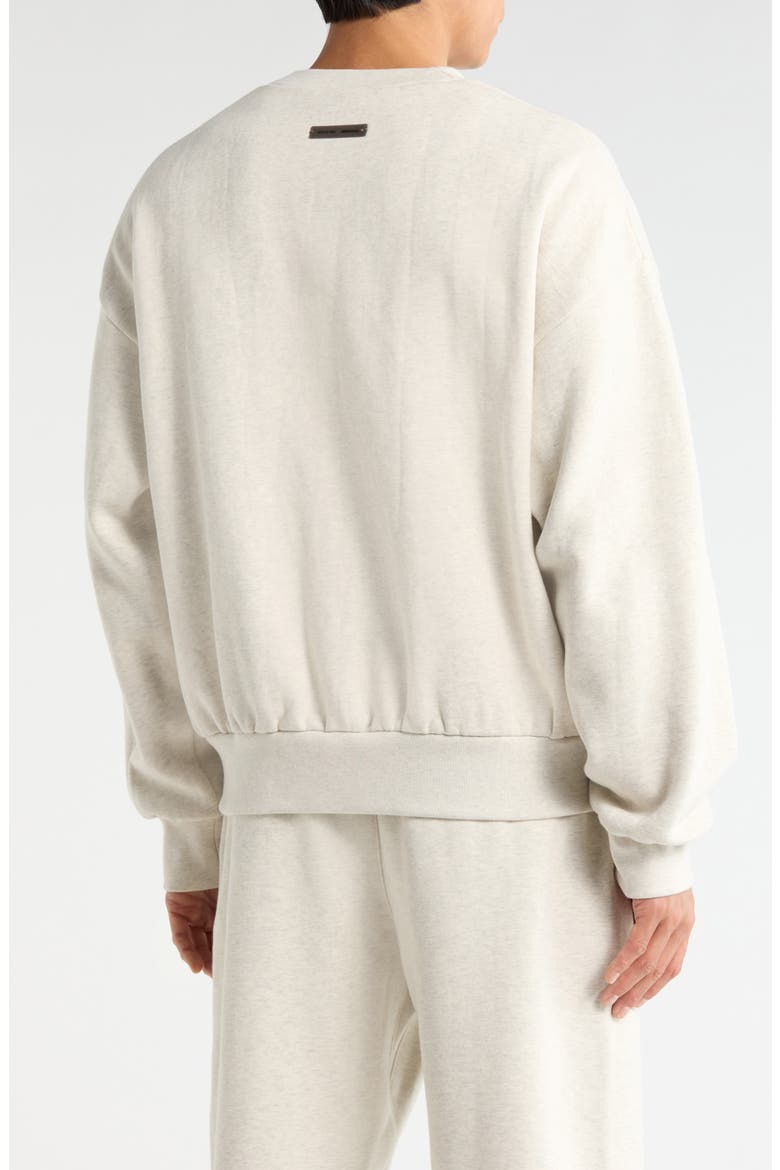 Classic Fit Logo Crewneck Sweatshirt, Alternate, color, OATMEAL HEATHER