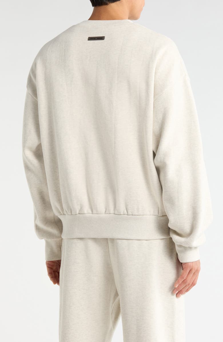 Fear of God Essentials Classic Fit Logo Crewneck Sweatshirt, Alternate, color, Oatmeal Heather
