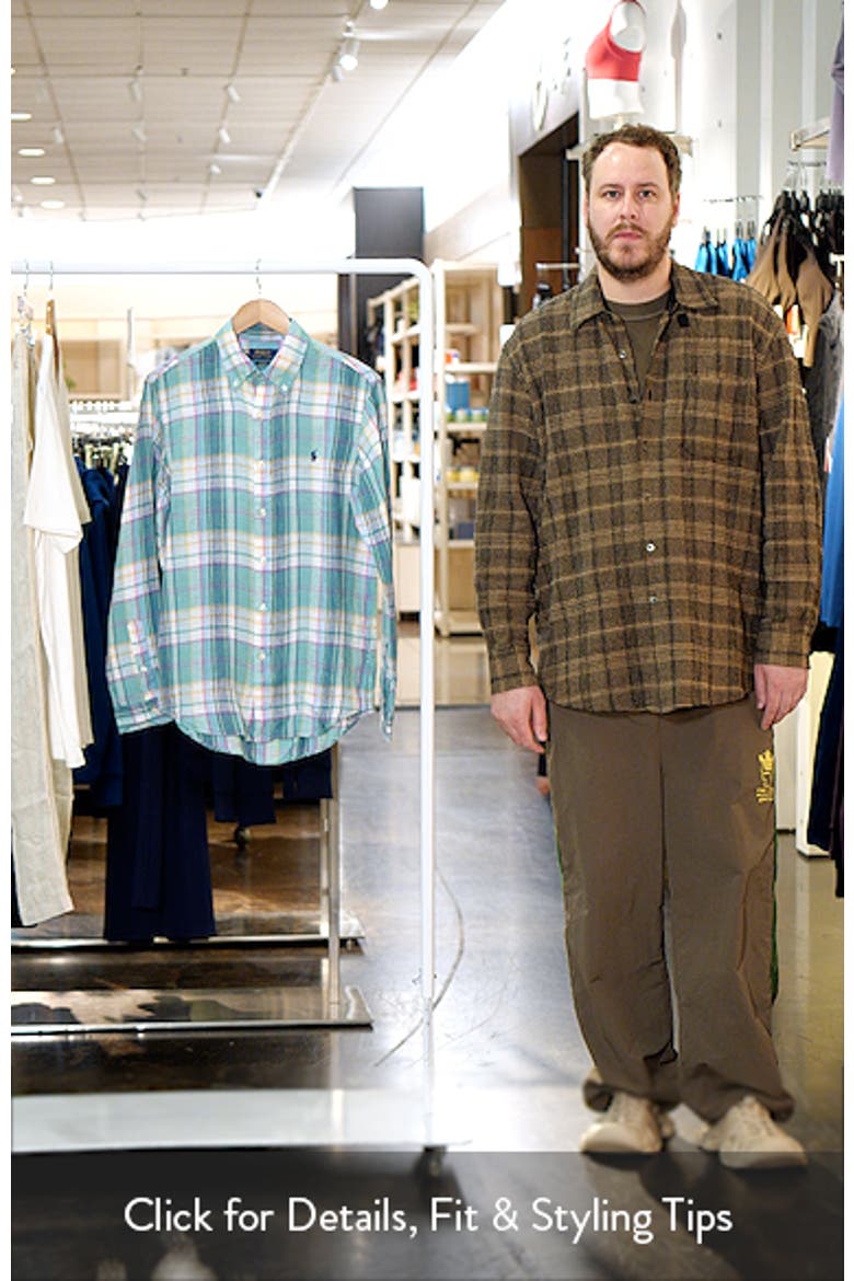 Classic Fit Plaid Linen Button-Down Shirt video