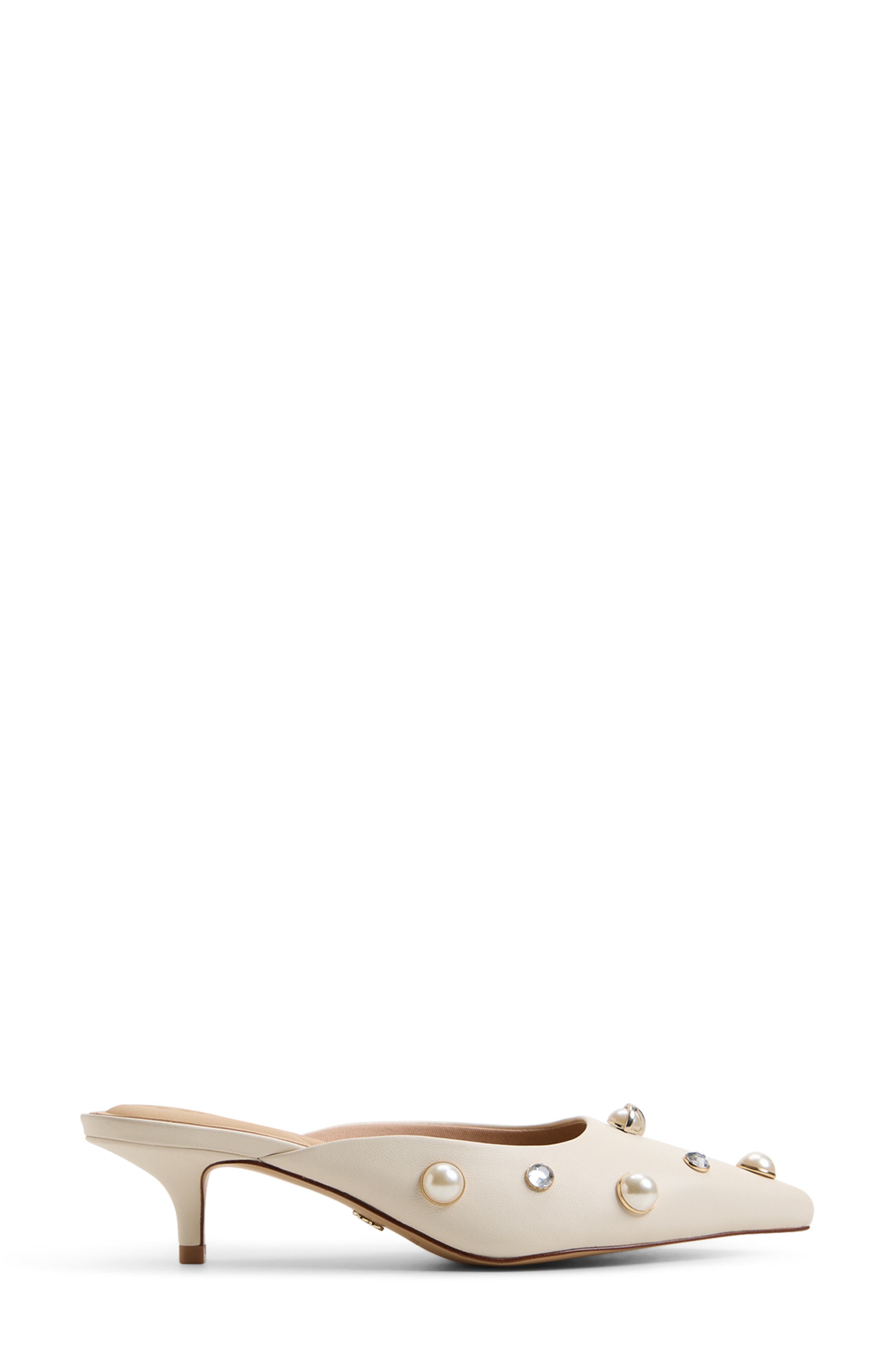 Georgie Pointed Toe Mule, Alternate, color, WHITE/ BONE