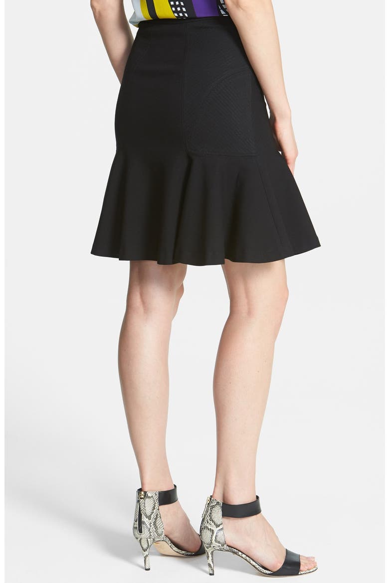 'Carlita' Knit Flare Skirt, Alternate, color, BLACK