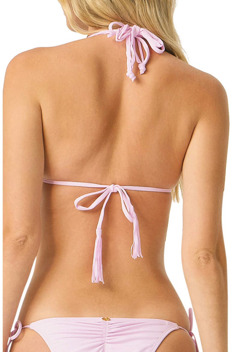 Isla Macramé Triangle Bikini Top, Alternate, color, ROSE