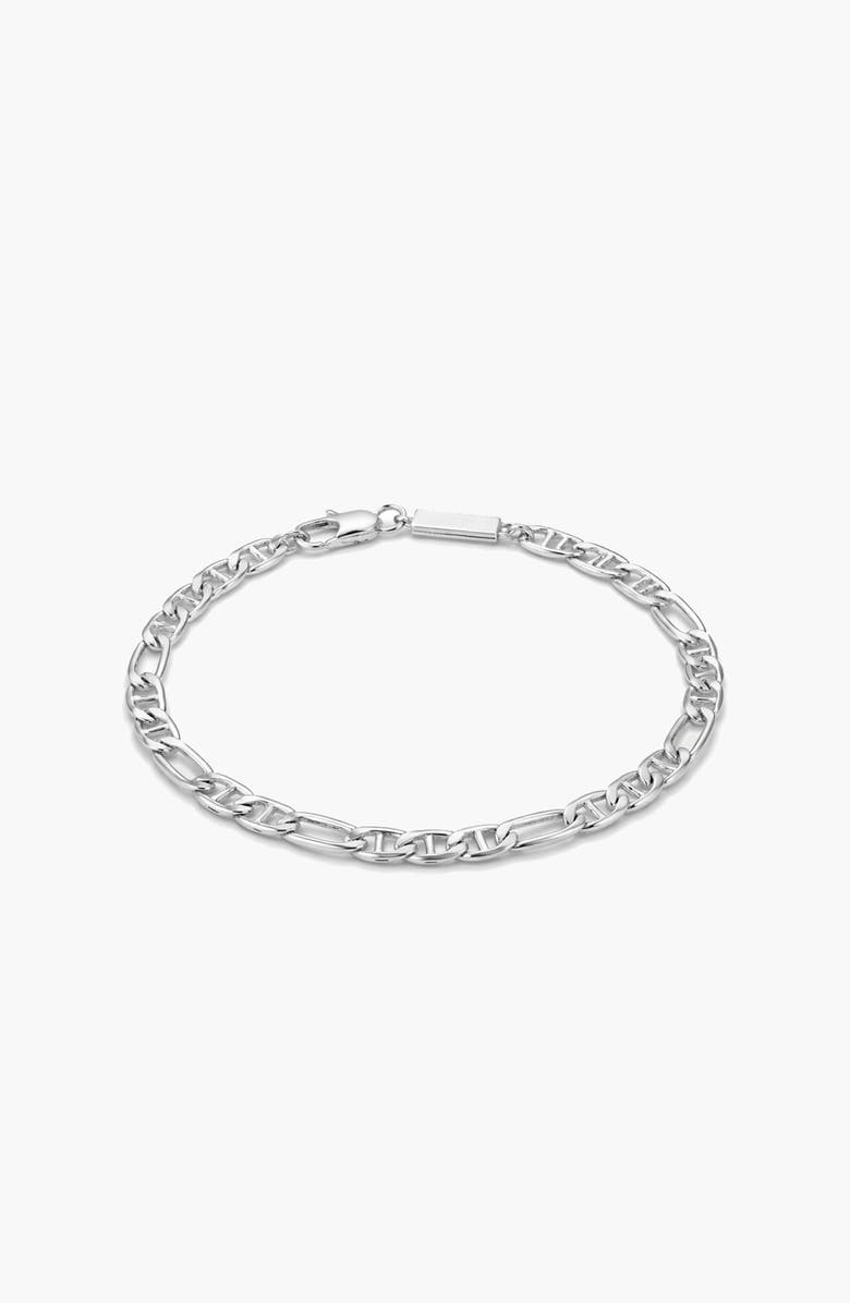 YOJ Figaro Bracelet in Silver, Alternate, color, Silver