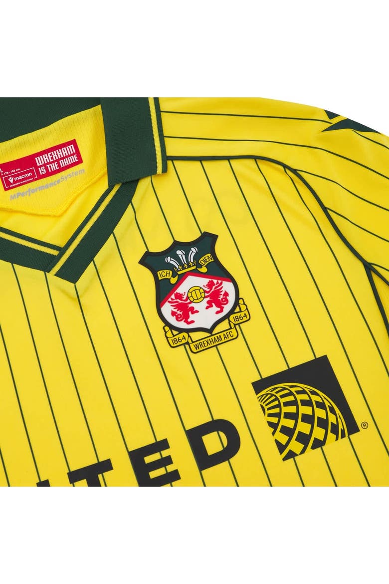 Men's Macron Yellow Wrexham 2025/26 Away Replica Jersey, Alternate, color, Yellow