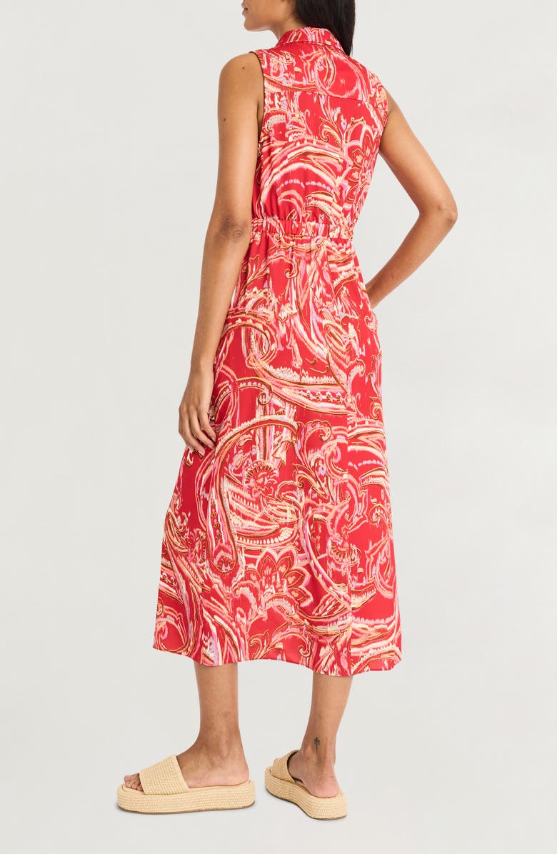 The Good Journey Sleeveless Shirtdress, Alternate, color, Red/ Pink