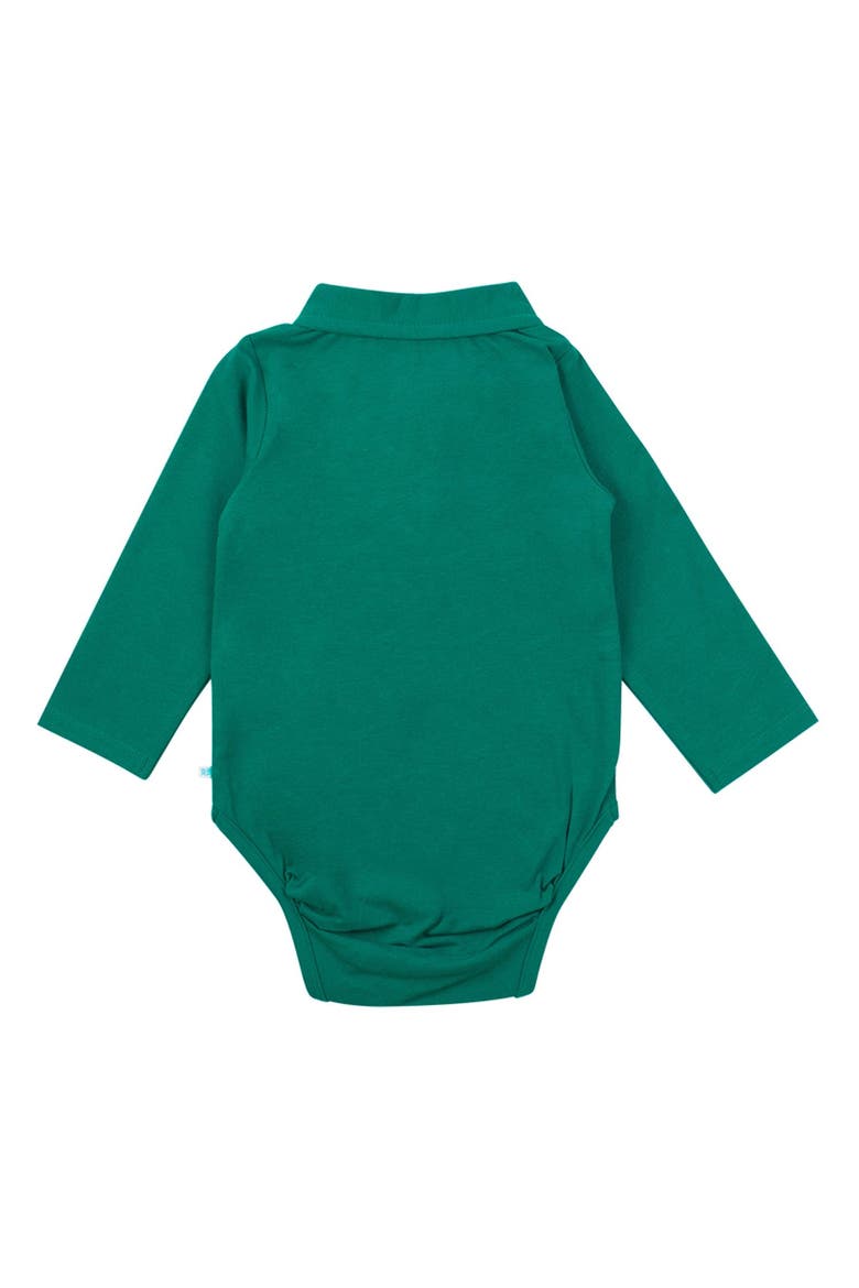 Boys Knit Polo Bodysuit, Alternate, color, Emerald Green