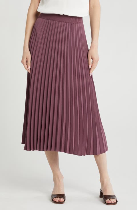 Pleated Midi Skirt